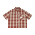 FLANELLE AMPLE (Rouge/Abricot)