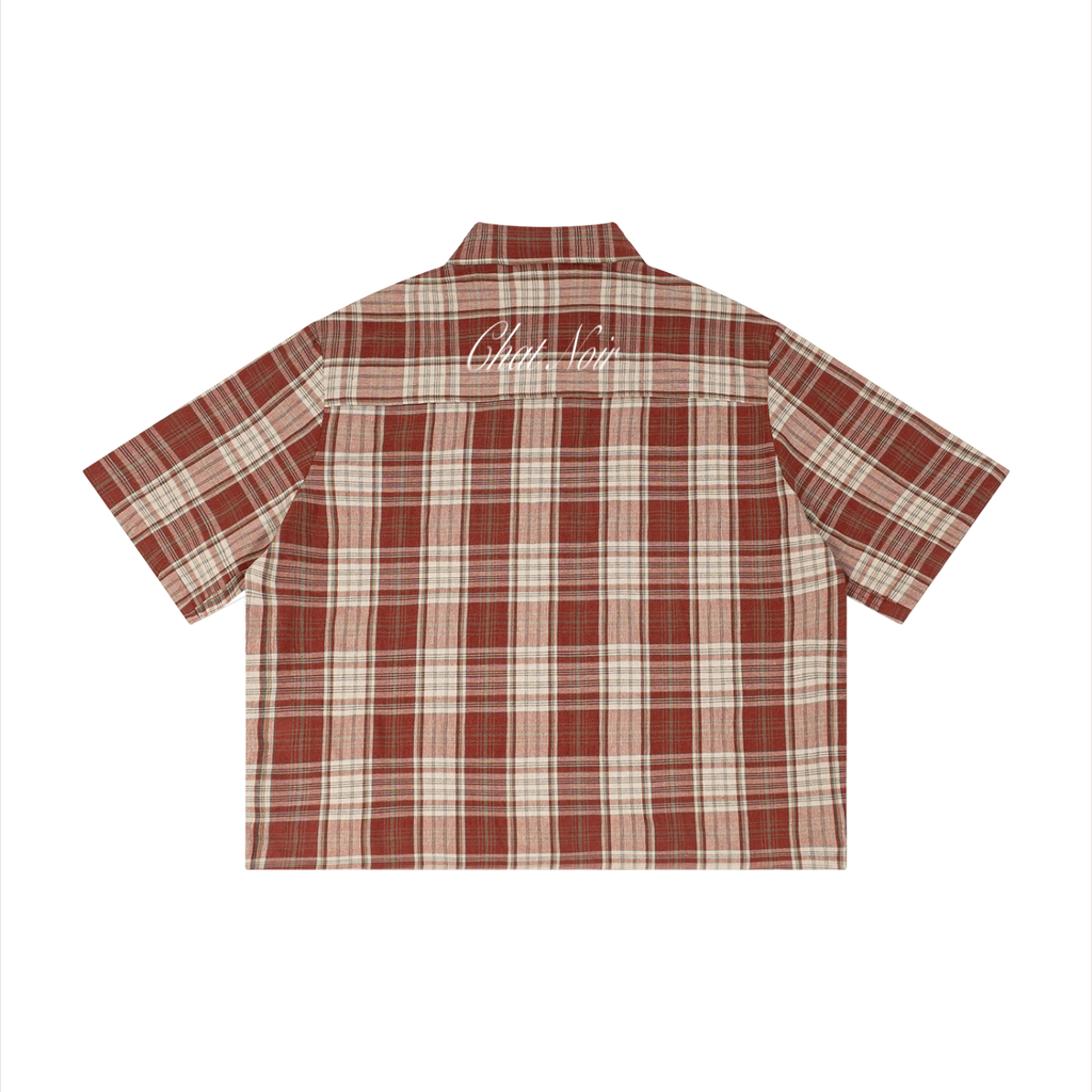 FLANELLE AMPLE (Rouge/Abricot)